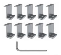 10Pcs Photovoltaic Solar Panel Mount Accessories PV End Clamp Aluminum Alloy(30mm)