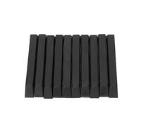 10Pcs Piano Black Key ABS Keytop, Replacement Piano Key Top Set, Matte Finish Black Piano Key Accessory Kit with 10 Keys for Home or Stage Keyboard Repair