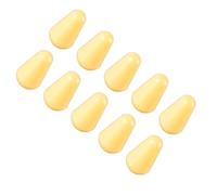 10Pcs Pickup Selector Switch Replacement Plastic Tip Electric Guitar 3 Way 5 Way Knob Cap Hat Guitar Accessories (Yellow)