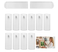 10pcs Picture Hanging Hooks Strips Adhesive Picture Hooks Wall Sticky Strong No Nails Picture Hanging Hangers Universal No Nails Hooks for Hanging Duty for Wall Frames On Home and Office Pictures