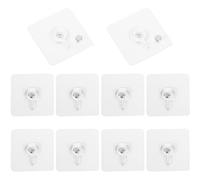 10Pcs Picture Hooks, Self Adhesive Wall Nail, Removable Picture Hangers No Drilling Transparent Sticky Hooks for Frames, Glass, Bathroom, Kitchen