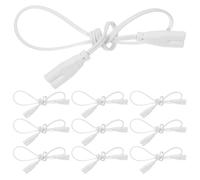 10pcs Pin 50cm Lamp Connecting Wire White Plastic Extension Cord