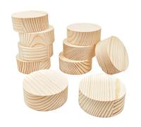 10PCS Pine Circle Plaque, 5x2cm Blank Unfinished Round Wooden Circles Plaques for Craft Projects, Engraving, Wood Burning, Painting
