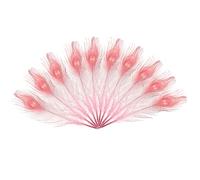 10pcs Pink 10-12inch Peacock Feathers for Craft Feather Mask Making Decoration Pack