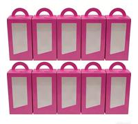 10Pcs Pink Doll Gift Boxes, Hot Pink Girl Party Boxes, Princess Party Candy Treat Boxe, Bachelorette Birthday Party Decoration Favor Box for Girl Women's Birthday Bridal Shower Party