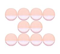 10pcs Pink Flocking Face Powder Puff with Corners | Washable Soft Surface, Flat Large Area, Gentle Touch, Suitable for Women and Beginners, Home or On-the-go Touch-ups