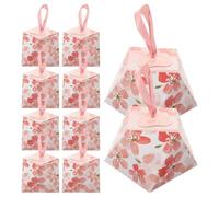10pcs Pink Paper Wedding Candy Box Elegant Large Capacity