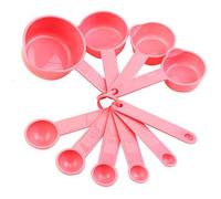 10pcs Pink Plastic Measuring Cup and Measuring Spoon Set