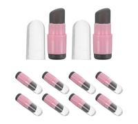 10pcs Pink round Silicone Lip Brush with Cover and Cap | Mini Makeup Applicator Brush, Plastic Silicone Gel Head, Daily and Professional Use