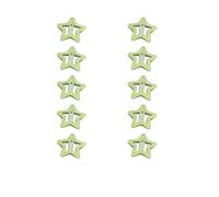 10PCS Plain Color Fluorescent Star Shape Hair Clip For Women Girl Trendy Barrettes Styling Accessory Festival For Daily Life Large Lovely For Woman Small For Thin For Fine