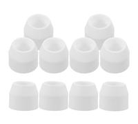 10pcs Plasma Cutting Torch Ceramic Nozzle Protective Cup | White Ceramic Part, Maintenance Friendly Design, Protects Torch Nozzle, for Cnc Table and Fabrication Work