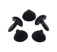 10pcs Plastic 12 * 15mm Triangle Noses Flocking Nose, Safety Noses with Washers, Plastic Flocking Nose Sets for Doll Plush Animal Bear Making(Black)