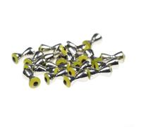 10pcs Plastic 3D Dumbbell Eyes for Fly Tying Use in Streamer Nymph Dry Fly Patterns for Freshwater Applications (L Yellow)