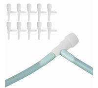 10Pcs Plastic Aquarium Airflow Control Valve Fish Tank 3 Way Air Pump Control Regulator Valves Air Pump Accessories(White)