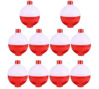 10pcs Plastic Ball Float for Sea Fishing, ABS Red Fishing Accessory | Lightweight Bait Ring Piece, Convenient to Use, for Fishing Lovers, Terminal Tackle, Corks, Bobbers