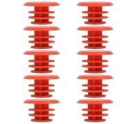 10pcs Plastic Bicycle Handlebar End Caps 22mm Red Press Fit Plugs