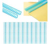 10Pcs Plastic Binding Spines, 19mm / 0.75in Diameter Binding Combs 30 Ring 150 Sheet Capacity Self Cutting Spiral Binding Coils for A4 B5 A5 Paper (Transparent Blue)