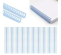 10Pcs Plastic Binding Spines, 19mm / 0.75in Diameter Binding Combs 30 Ring 150 Sheet Capacity Self Cutting Spiral Binding Coils for A4 B5 A5 Paper (Light Blue)