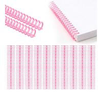 10Pcs Plastic Binding Spines, 19mm / 0.75in Diameter Binding Combs 30 Ring 150 Sheet Capacity Self Cutting Spiral Binding Coils for A4 B5 A5 Paper (Pink)