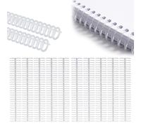 10Pcs Plastic Binding Spines, 19mm / 0.75in Diameter Binding Combs 30 Ring 150 Sheet Capacity Self Cutting Spiral Binding Coils for A4 B5 A5 Paper (Transparent)