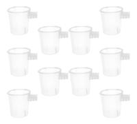 10pcs Plastic Bird Feeding Dish for Parrot and Parakeet Cage Use | Suitable for Young Birds Learning to Eat, Prevents Food Throwing, Easy to Clean, Home Use