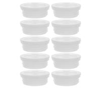 10pcs Plastic Bucket Lid Fine Thread Seal for 200l Oil Drum | White Finish, Industrial Settings Use, Tight Closure, Versatile Applications, Barrel and Gallon-cap Fit