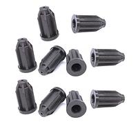 10PCS Plastic Caster Socket Sleeve Round Inserts, 7/16" Inside Stem, Black (ID 0.45")