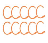 10PCS Plastic Cattle Nose Ring, Bull Nose Ring for Farm Use, Lightweight and Durable Cow Nose Ring with Good Elasticity, High Tension Resistance up to 890 kg, Essential Livestock M