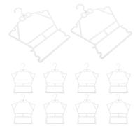 10pcs Plastic Clothes Hangers White Non Slip Strap Support | Compact Portable Design, Suitable for Onesies and Sweaters, Helps Create a Tidier Wardrobe, Parents