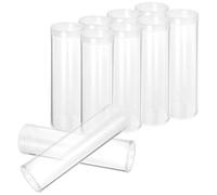10pcs Plastic Coin Storage Tubes for Collectibles Collection Display