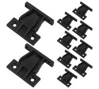 10pcs Plastic Corner Brackets, Furniture Joint Supports | Black Thickened Construction, Effortless Setup, Space-Saving Storage Build, for DIY Woodworking and Furniture Repair Projects