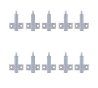 10PCS Plastic Damper Buffer Soft Close Cabinet Door Quiet Closer Dampers for Wardrobe Cabinet Bookcase ABS Gray 65x47mm