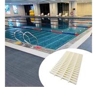 10pcs Plastic Drain Grate for Pool & Garden, 25cm White Gutter Guard Filter, Durable Drainage Grating for Swimming Pool, Driveway & Garage - Essential Water Management Solution