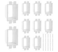 10Pcs Plastic Electrical Outlet Box Extenders Heat Proof Power Outlet Box Extenders Lightweight Single Gang Boxes Extender for Power Switch Receptacles