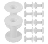 10pcs Plastic Empty Thread Spools for Crafters, White Round Bobbins | Portable Storage for Thread and Beading String, Tangle Prevention, Organised Craft Room Supplies, Ribbon, Yarn and Sewing