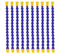 10Pcs Plastic Flexible Water Oil Coolant Pipe Hose, Flat Nozzle 1/4PT Adjustable Cooling Pipe Hose