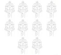 10pcs Plastic Garden Edging Border Fence For Flower Bed Or Lawn Flexible | Weather-resistant plastic connects easily lightweight tool-free installation classic decorative design