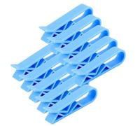 10pcs Plastic Kitchen Garbage Bin Clip，Set of Bag Clips - Anti-Slip Fixation Clamp for Trash Cans and Garbage Bins - Blue Color
