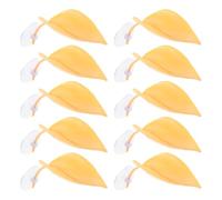 10pcs Plastic Leaf Platform with Suction Cup Resting Spot | Lifelike Natural Look with Vibrant Green Tones, Smooth Glossy Surface, for Reptile and Amphibian Habitats