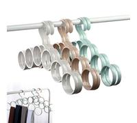 10pcs Plastic Loop Scarf Hanger, No Snag Closet Organization Storage Holder for Scarves, Men's Ties, Women's Shawls, Pashminas, Belts, Accessories, Clothes, 6 Loops