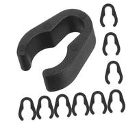 10Pcs Plastic Microphone Cable Clamps, Mic Cable Clip Holders for 15Mm Inner Diameter, Black Wire Organisers for Recording and Home Use