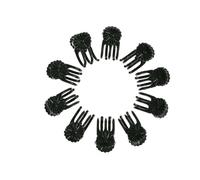10pcs Plastic Orchid Plant Clips and Potted Staking | Reusable Support Solution, Black Plastic Design, Keeps Growth Tidy for Orchid Growers and Tomato Cage Use