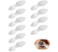 10Pcs Plastic Spoons Double Sided, Reusable 5ml/2.5ml Medicine Spoons, Washing Powder Ccoop, Milk Powder Scoop for Cereal Powder, Coffee Powder, Plastic Spoons for Cooking, Home, Office