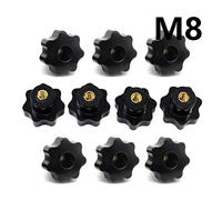 10PCS Plastic Star Shape Head M8 Female Thread Clamping Knob Shape Knob Handle Hand Knob Handle for Machine Tool