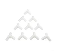 10pcs Plastic Tent Connection Pins Tee Shape 19mm ID Fixed Joints for Fiberglass Pole Replacement Joint Garden Plant For Supports RV Accessories White(90 degree tee)