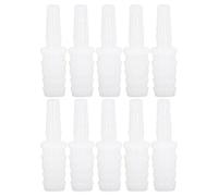 10Pcs Plastic Tube Connectors, 0.24-0.35'' PP Pipe Reducer Joint Straight Through Set Kit Hose Pipe Fitting Connector Adapter Union Splice Joint