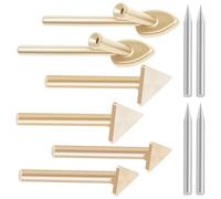 10Pcs Plastic Welding Tips Copper Soldering Iron Heads Portable Triangular Solder Tip Plastic Welding Boot Tip Replacement Bumper Weldings Head Tool for Soldering Repair
