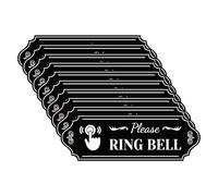 10PCS Please Ring Doorbell Sign Sticker Self-Adhesive Vinyl Ring Doorbell Sign Door Window Decals for Home Businesses Office Outdoor Indoor Use 9.6 X 3.2 in