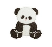 10pcs Plush Bear Embroidery Cloth Sticker Cute Red Panda Towel Patch Clothes Decorative Label Curly Lion(Color 7)