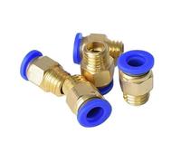 10PCS Pneumatic Air Connector Fitting PC 4mm 6mm 8mm 10mm 12mm Thread 1/4" 1/8" 3/8 1/2 Hose Fittings Pipe Quick Connectors(PC4-M6x1,50 PCS)